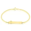 Bracelet Identité Etheline Maille Gourmette Or Jaune