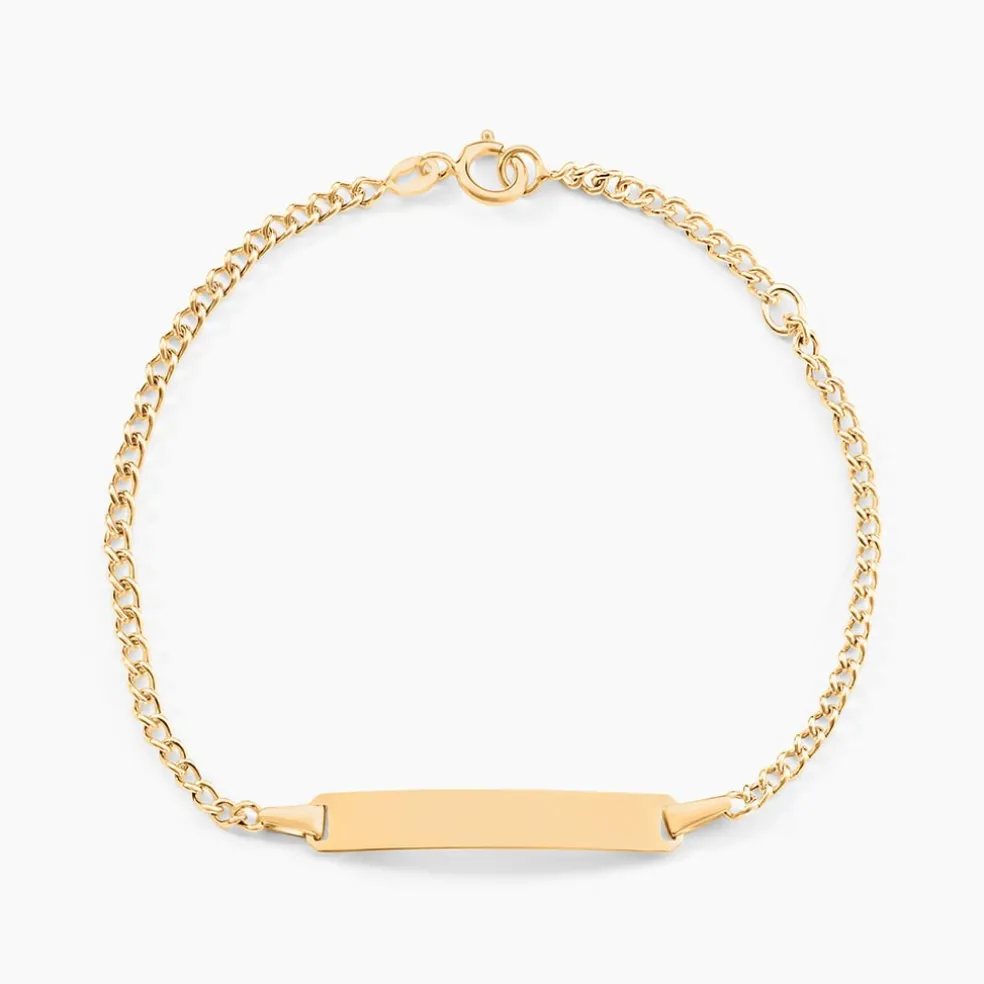 Bracelet Identité Etheline Maille Gourmette Or Jaune