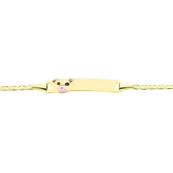 Bracelet Identité Euzebia Maille Chemin De Fer Or Jaune