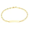 Bracelet Identité Fanelia Maille Marine Or Jaune