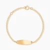 Bracelet Identité Fanelia Maille Marine Or Jaune