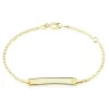 Bracelet Identité Fanelia Maille Marine Or Jaune