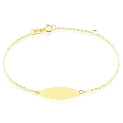Bracelet Identité Gaspardine Maille Forçat Or Jaune