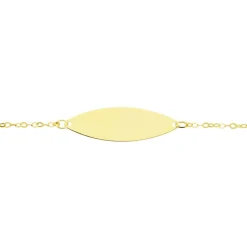 Bracelet Identité Gaspardine Maille Forçat Or Jaune