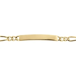 Bracelet Identité Plaqué Or Jaune Bixente