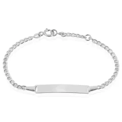Bracelet Identite Bebe Or Blanc Faniela