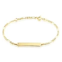 Bracelet Identite Bebe Or Jaune Bartolomee