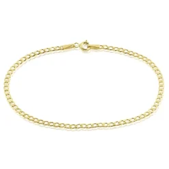 Bracelet Iris Or Jaune Maille Gourmette
