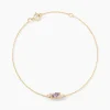 Bracelet Jardin Secret Or Jaune Améthyste Oxyde De Zirconium