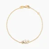 Bracelet Jardins D'hiver Plaqué Or Jaune Oxyde De Zirconium