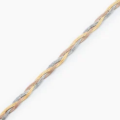 Bracelet Jasmin Tresse Or Tricolore