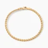 Bracelet Jayna Maille Palmier Or Jaune