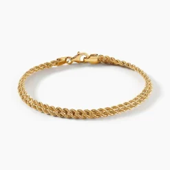 Bracelet Jerry Maille Corde 2 Rangs Or Jaune