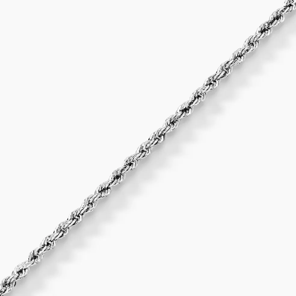 Bracelet Jerry Or Blanc Maille Corde