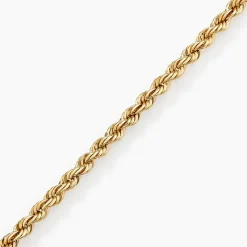 Bracelet Jerry Or Jaune Maille Corde