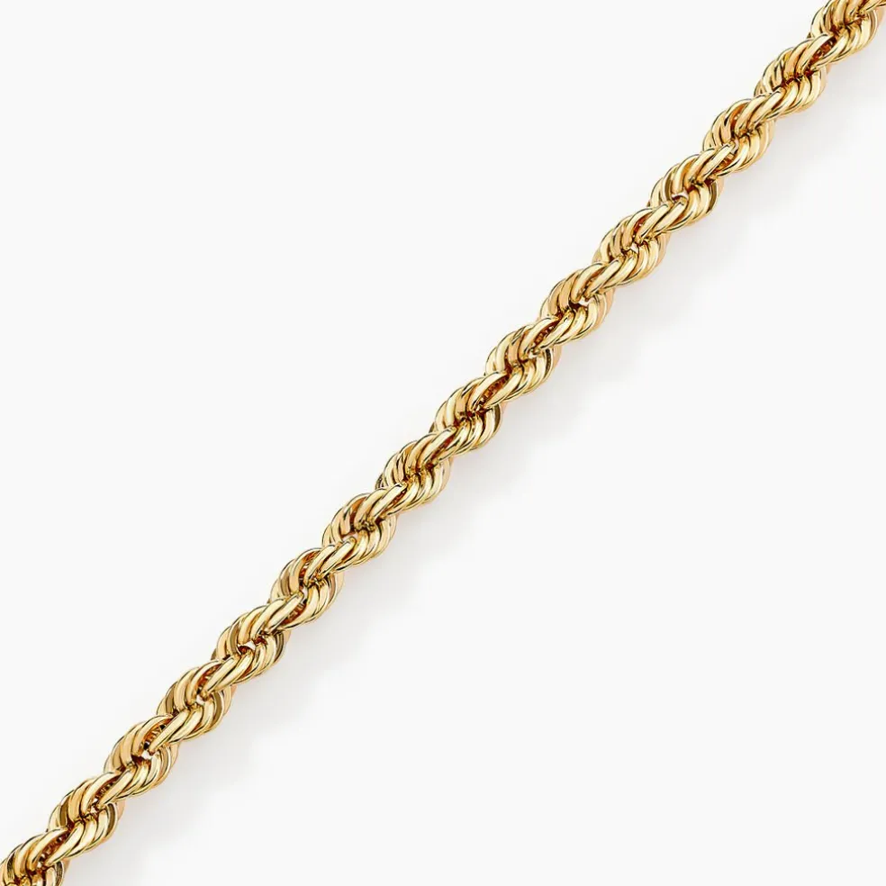 Bracelet Jerry Or Jaune Maille Corde