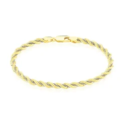 Bracelet Jerryenne Maille Corde Et Venitienne Or Bicolore
