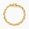 Bracelet Jodie Maille Jaseron Godronne Or Jaune