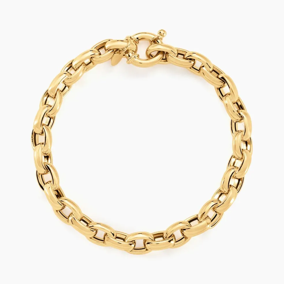 Bracelet Jodie Maille Jaseron Godronne Or Jaune