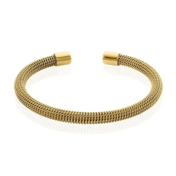 Bracelet Jonc Acier Doré Sibil