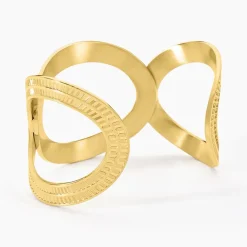 Bracelet Jonc Agostino Acier Jaune