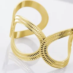 Bracelet Jonc Agostino Acier Jaune