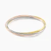 Bracelet Jonc Annie-france Plaqué Or Tricolore