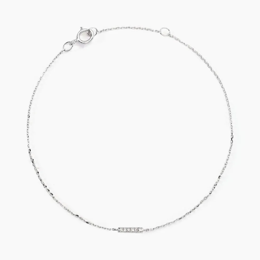 Bracelet Jonc Aprhodisia Blanc Diamant Blanc