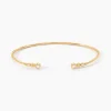 Bracelet Jonc Aura Plaque Or Jaune Oxyde De Zirconium