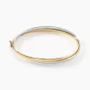 Bracelet Jonc Catalin 2 Fils Flexibles Or Bicolore