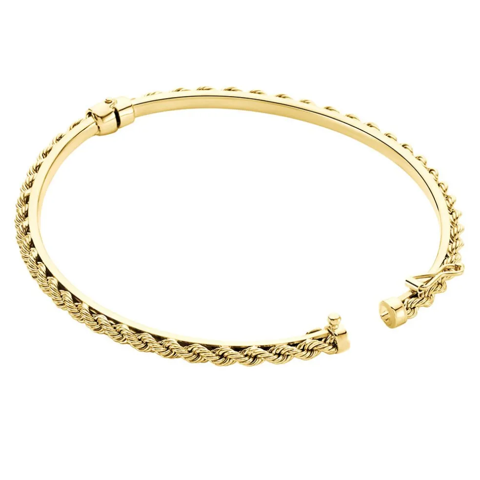 Bracelet Jonc Cordeline Or Jaune