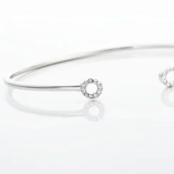 Bracelet Jonc Danae Argent Blanc Oxyde De Zirconium