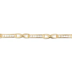 Bracelet Jonc Epiphanieae Plaqué Or Jaune Oxyde De Zirconium