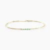Bracelet Jonc Esmerald Rendez-vous Or Jaune Emeraude