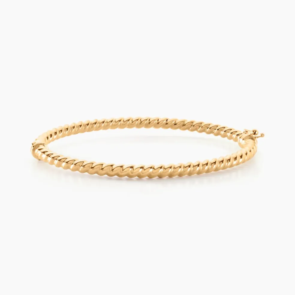 Bracelet Jonc Fritzi Torsade Or Jaune