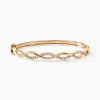 Bracelet Jonc Imae Plaqué Or Jaune Oxyde De Zirconium