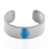 Bracelet Jonc Imagine Tiffany Acier Blanc Pierre De Synthese