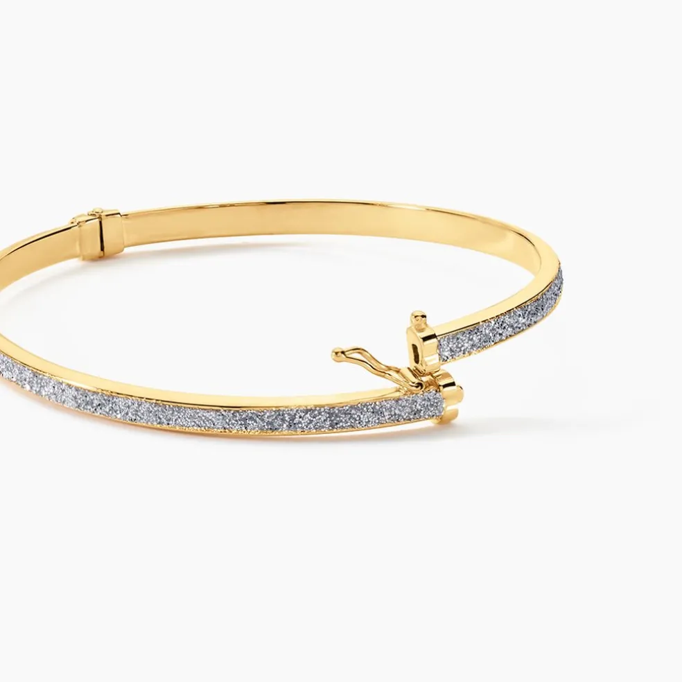 Bracelet Jonc Karama Or Bicolore