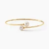 Bracelet Jonc Sammy Or Jaune Perle De Culture
