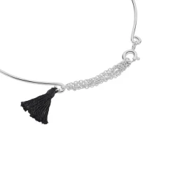 Bracelet Jonc Sibel Argent Blanc