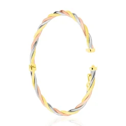 Bracelet Jonc Temani Or Tricolore