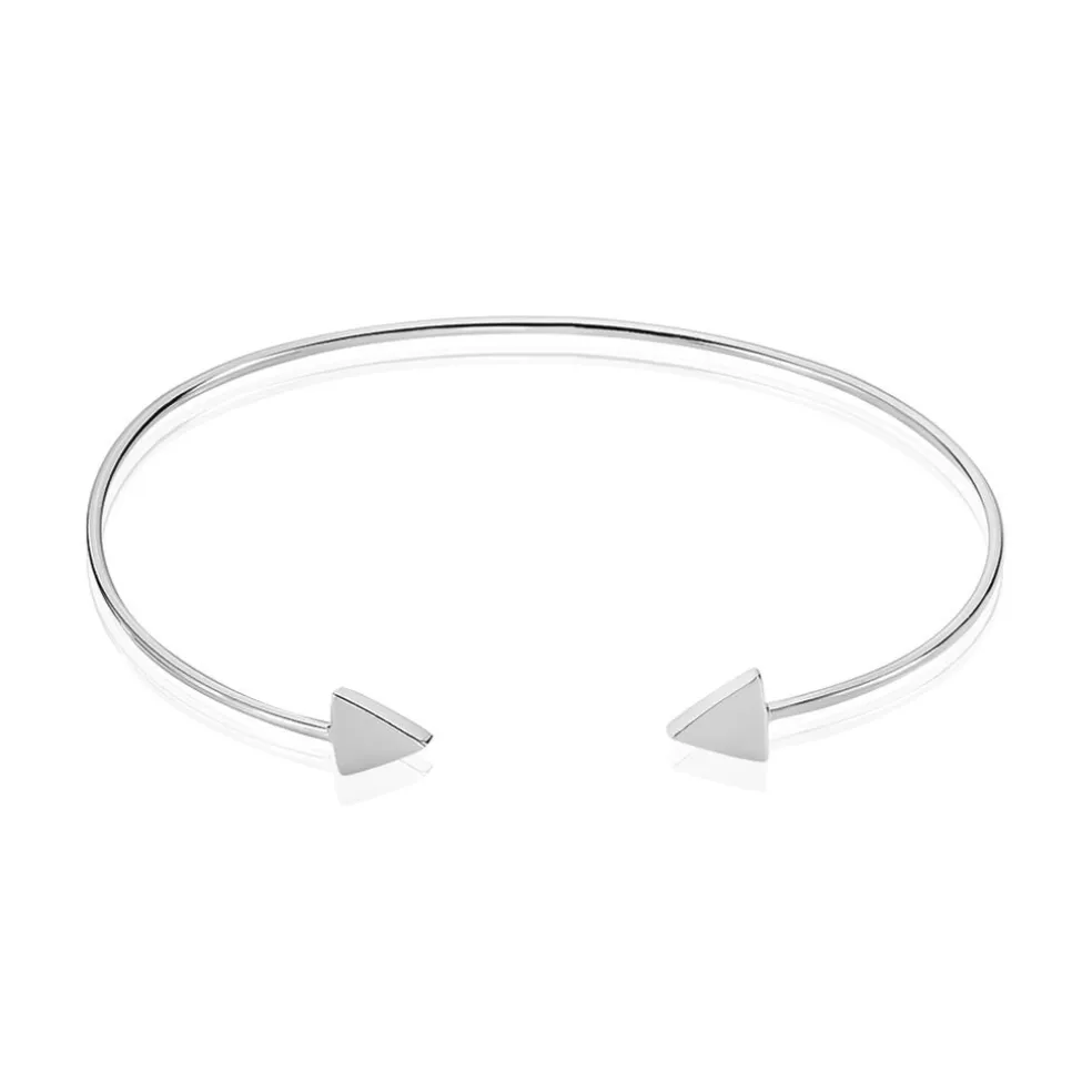 Bracelet Jonc Trilia Argent Blanc