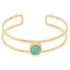 Bracelet Jonc Veina Plaqué Or Jaune Aventurine