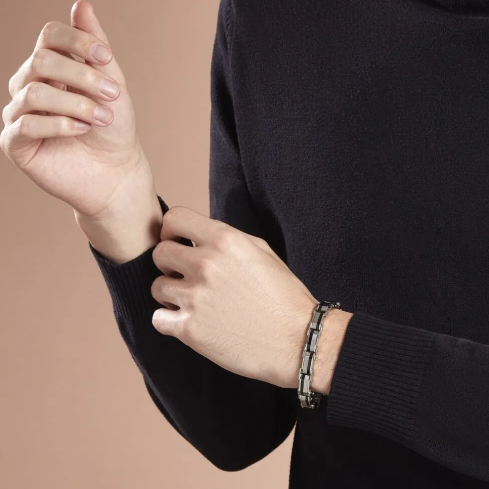 Bracelet Jordi Acier Bicolore