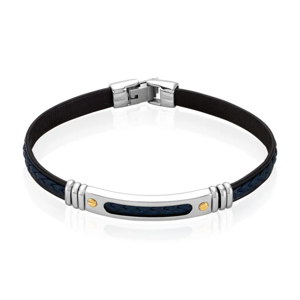 Bracelet Jourdan Cuir Bleu