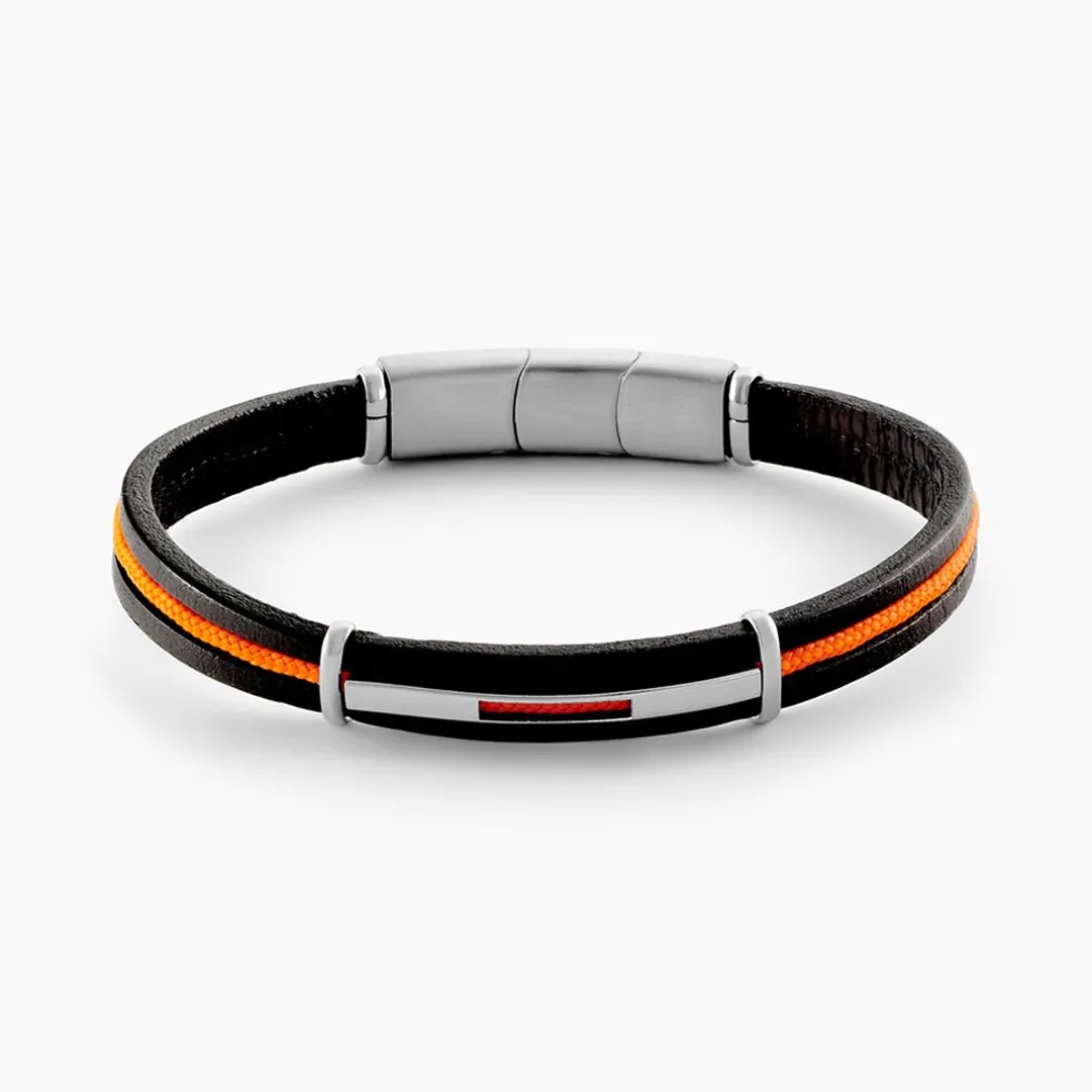 Bracelet Jourdan Damayanti Cuir Noir