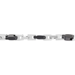 Bracelet Jourdan Homme Black Beal Acier Argente