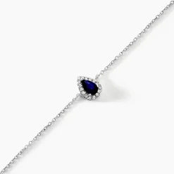 Bracelet Juliettina Or Blanc Saphir Et Diamant
