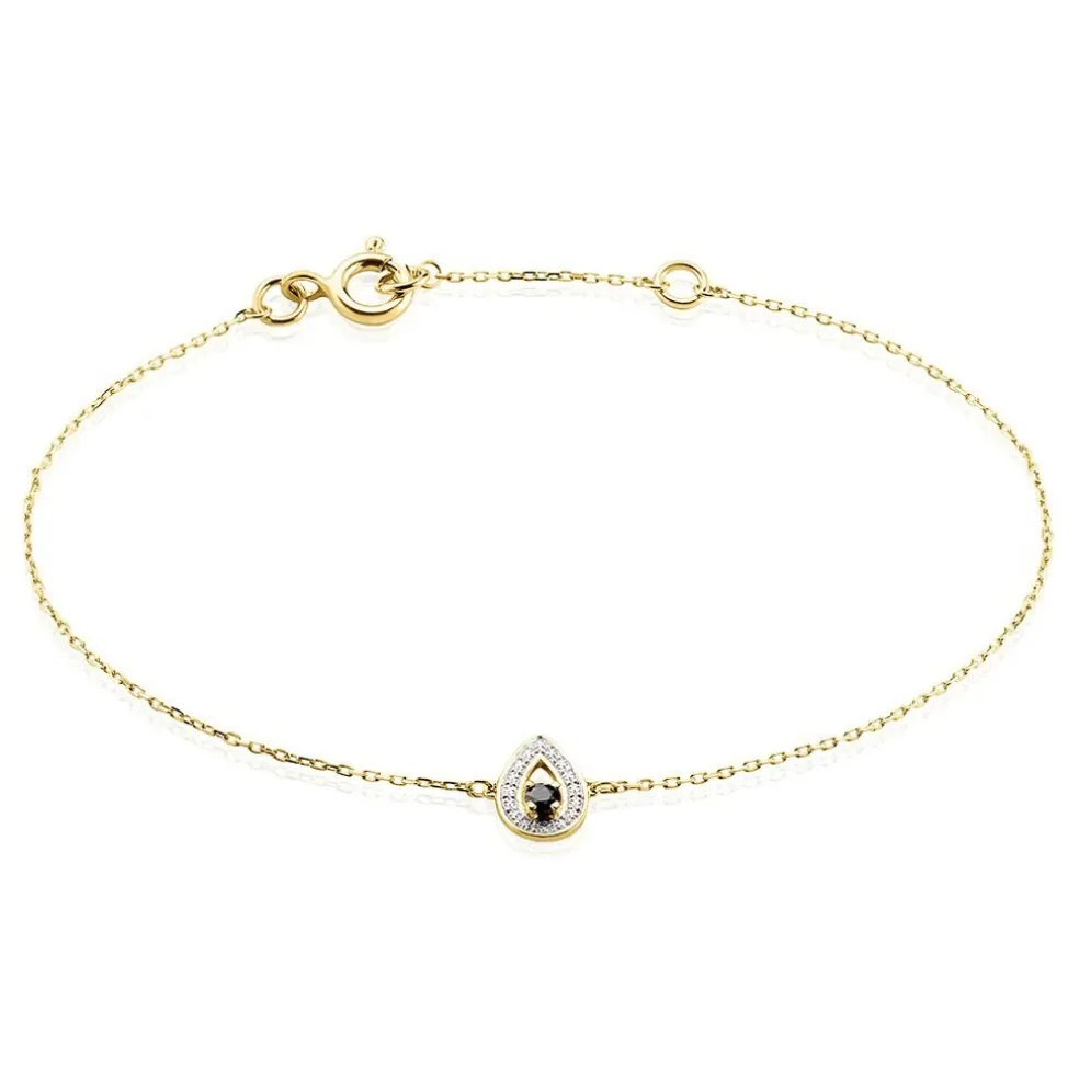 Bracelet Lareyna Or Bicolore Saphir