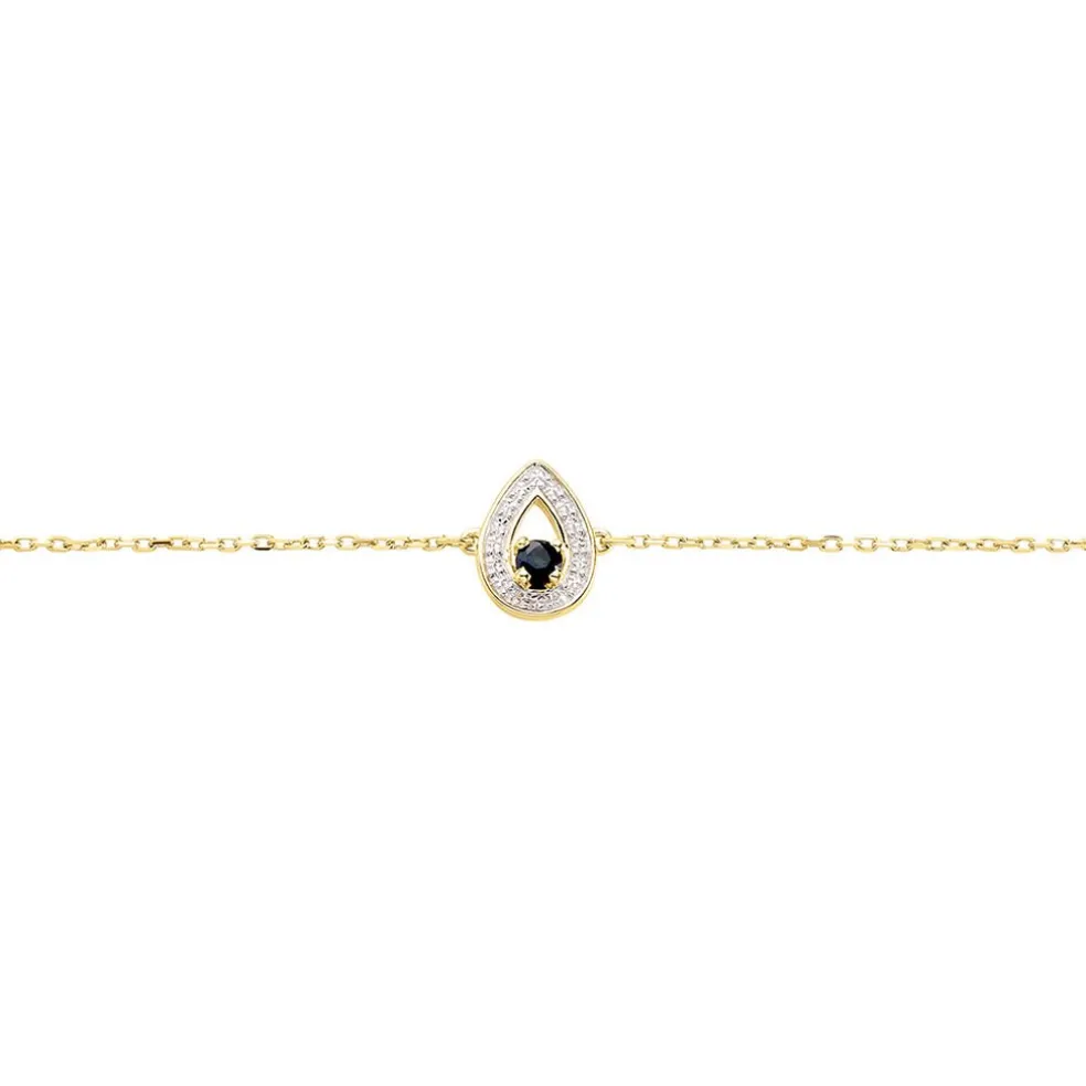 Bracelet Lareyna Or Bicolore Saphir